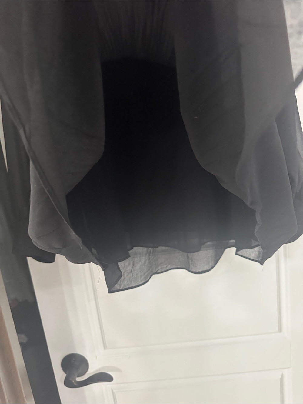City Chic Black Lace Yoke Pleated Chiffon Blouse - Picture 4 of 4